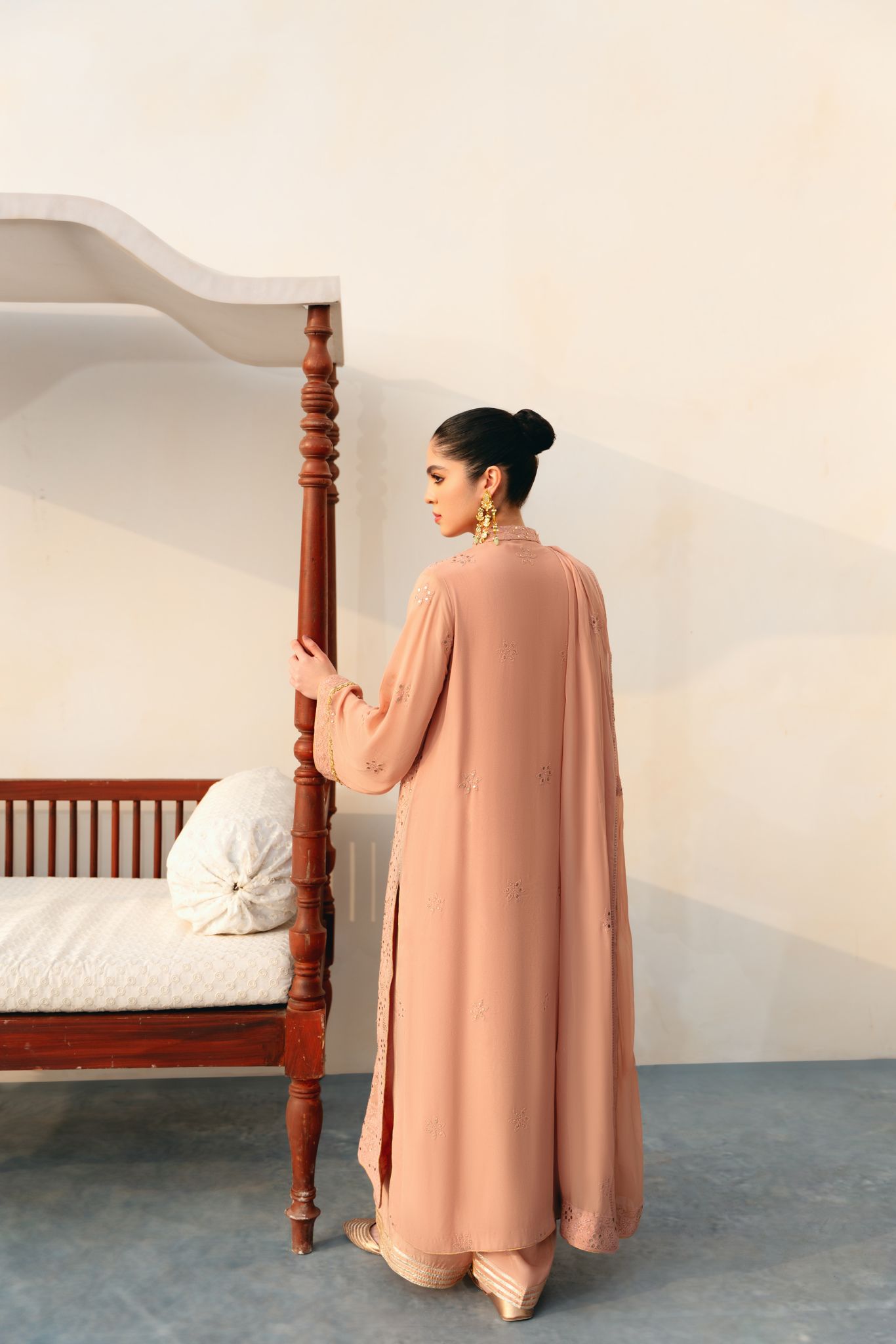 Taupe Chikankari