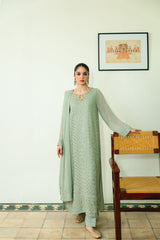 Mint Green Chikankari