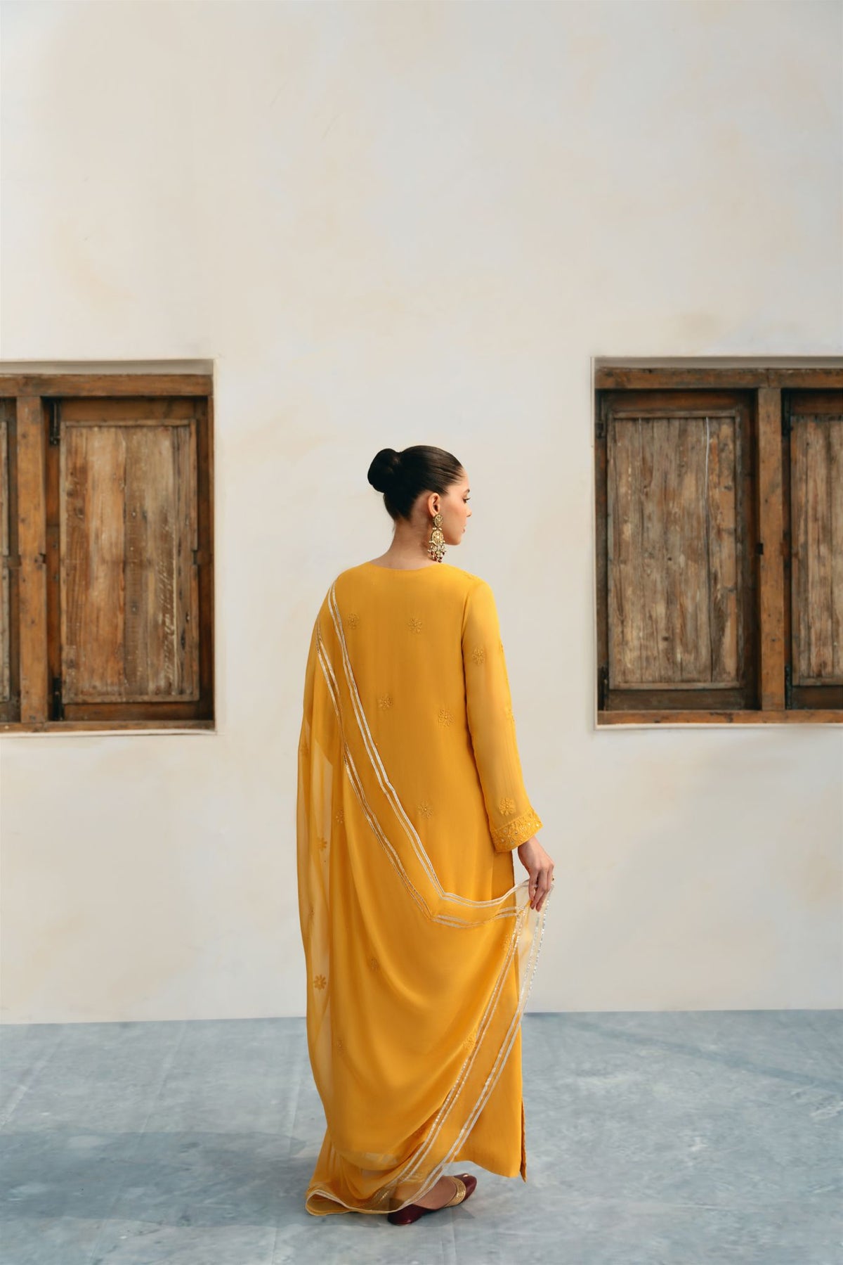 Marigold Chikankari