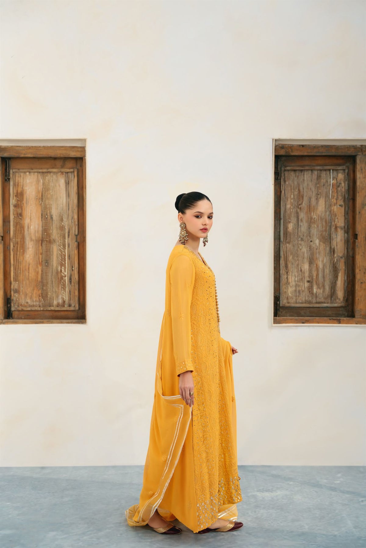 Marigold Chikankari