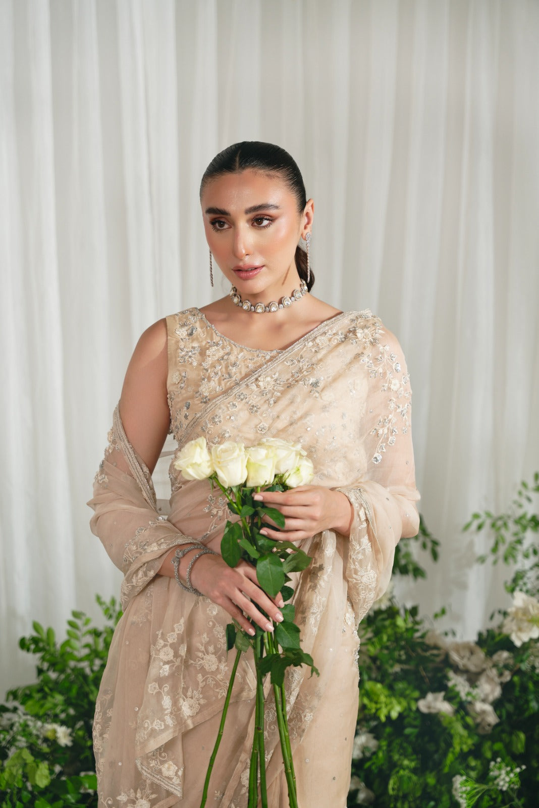 Wajeeha Beige Saree