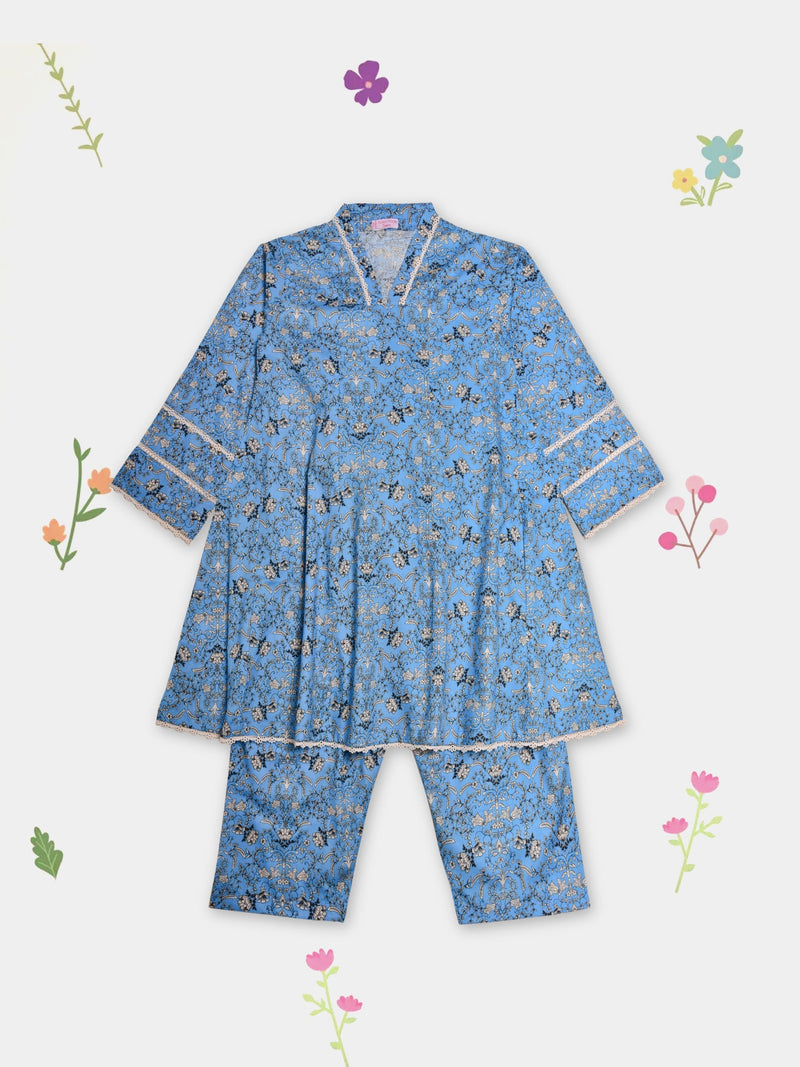 (Teens) 2 Piece - Digital Printed Lawn Suit Tn00003