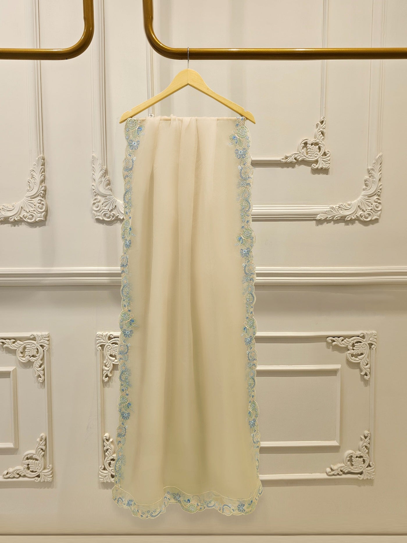 3 Piece - Pure Embroidered Organza Suit S112181