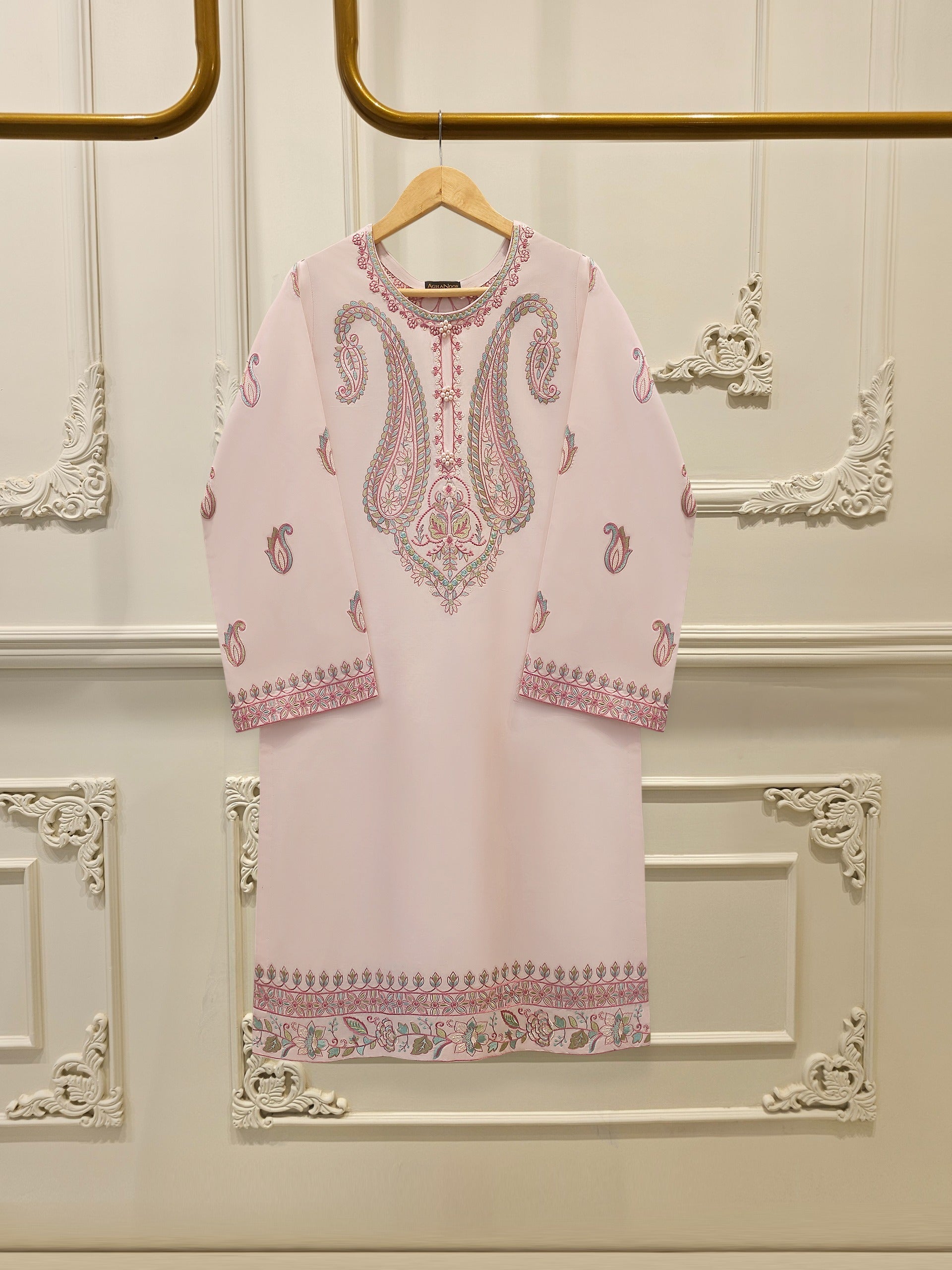 2 Piece - Embroidered Cambric Suit S112379