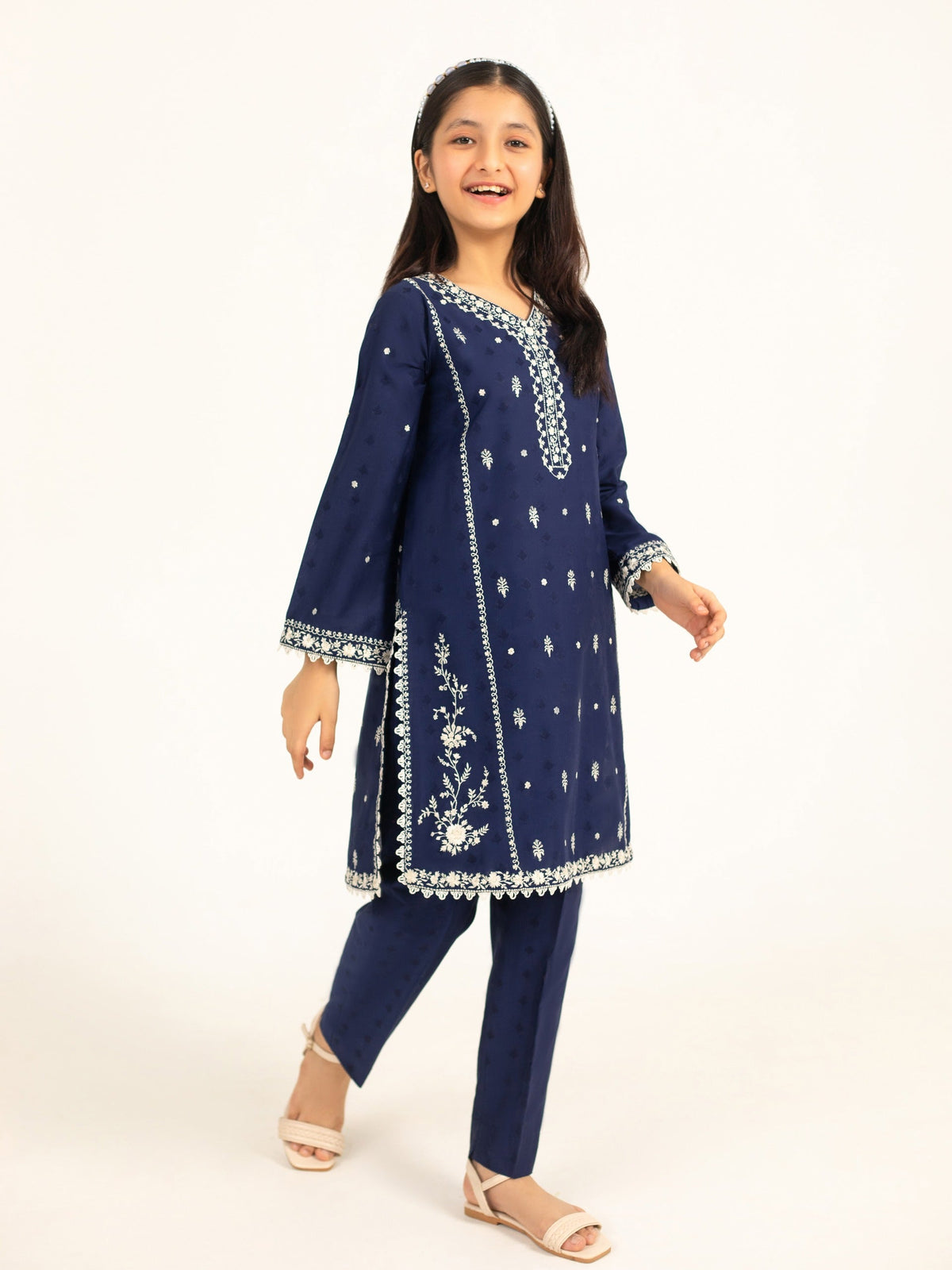 (Kids) 2 Piece - Embroidered Lawn Suit FKD-085