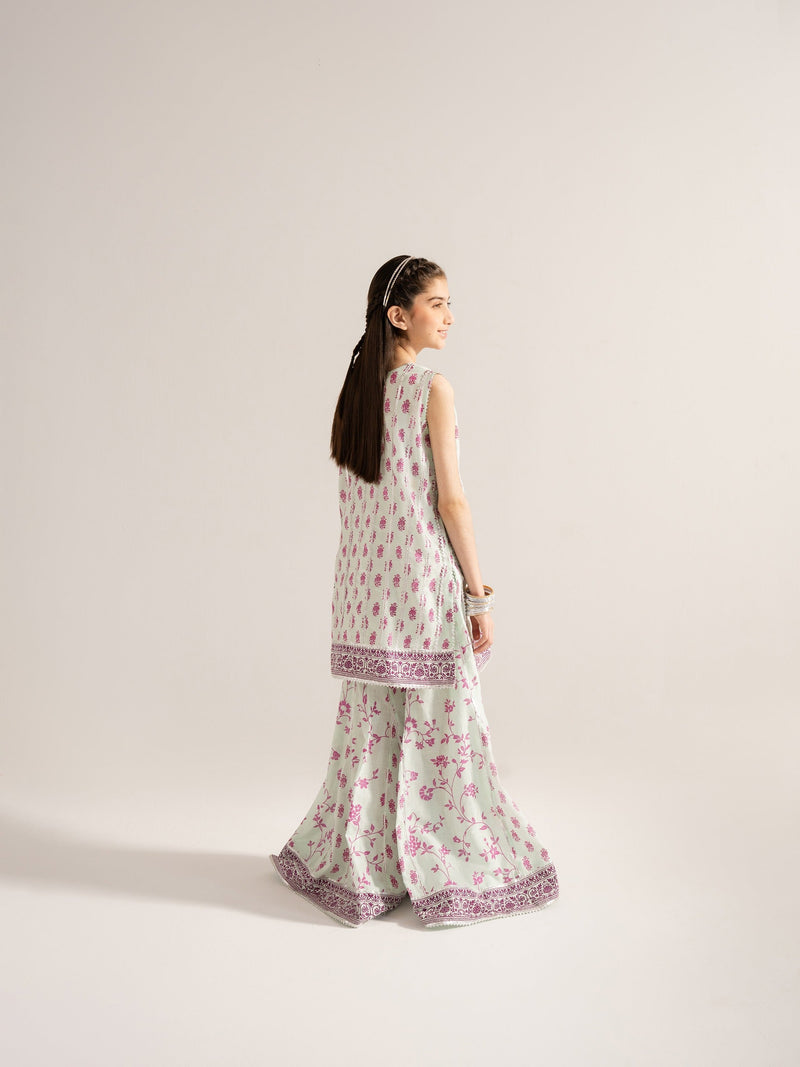 (Kids) - 2 Piece Digital Printed Lawn Suit Fkd-032