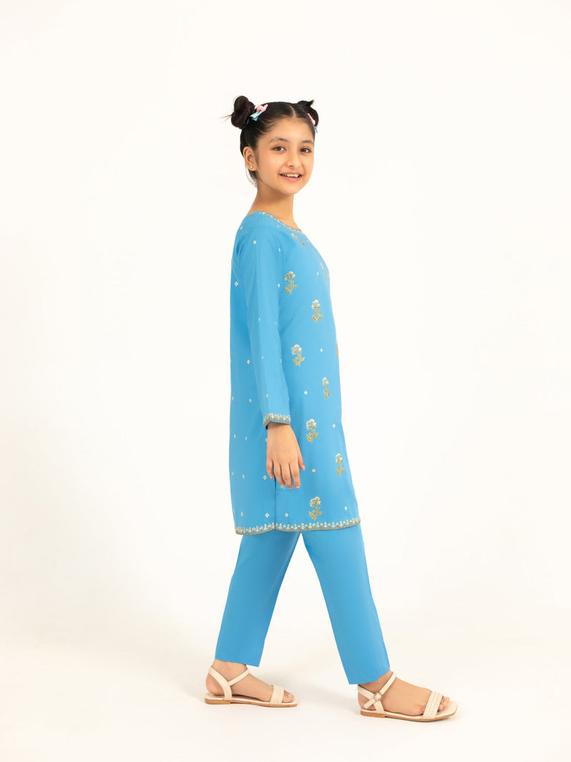(Kids) 2 Piece - Embroidered Lawn Suit FKD-088