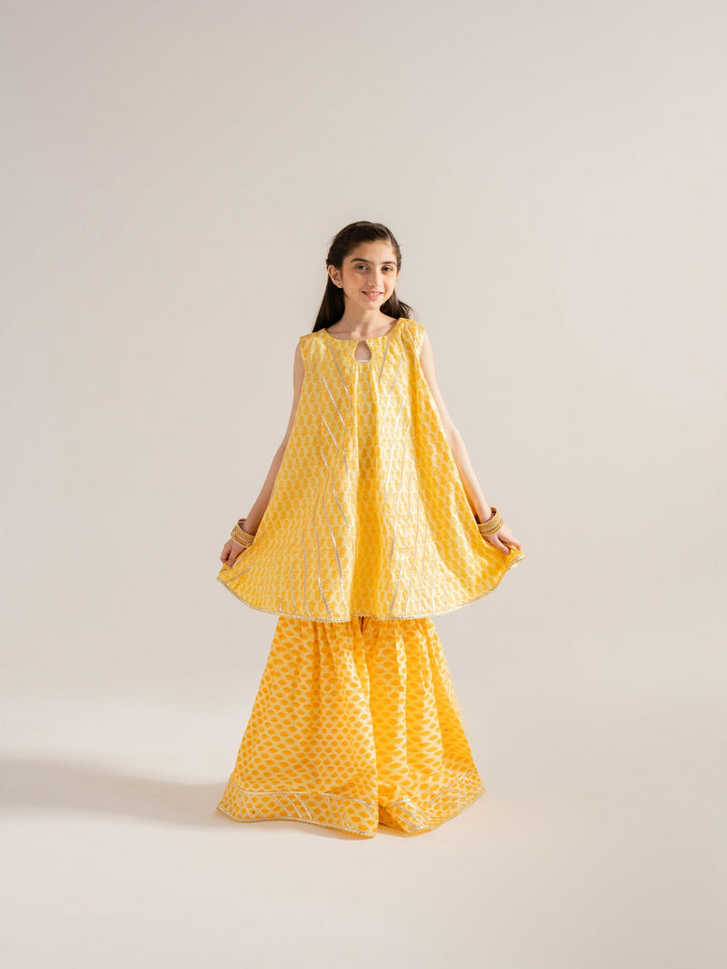 (Kids) - 2 Piece Digital Printed Lawn Suit Fkd-031