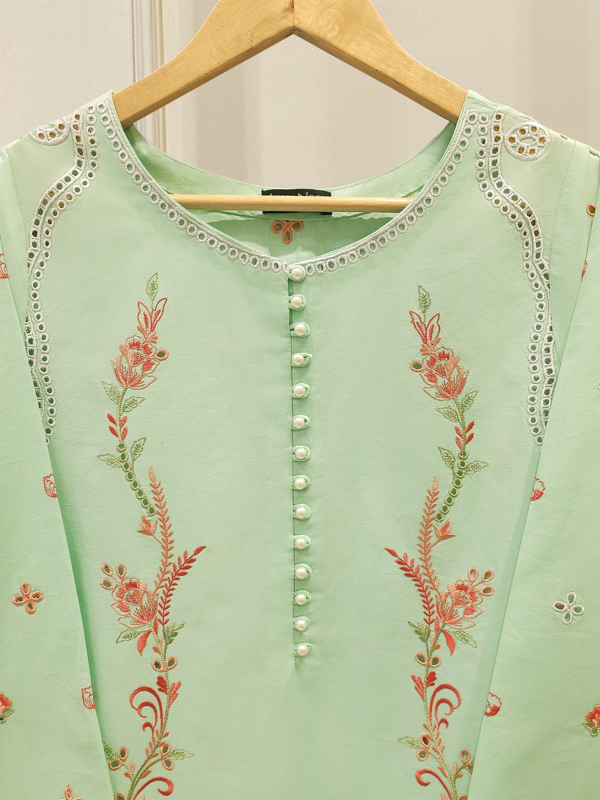 2 Piece - Embroidered Cambric Suit S112432