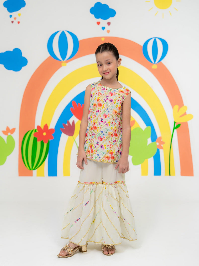 (Kids) - 2 Piece Digital Printed Lawn Suit Fkd-033