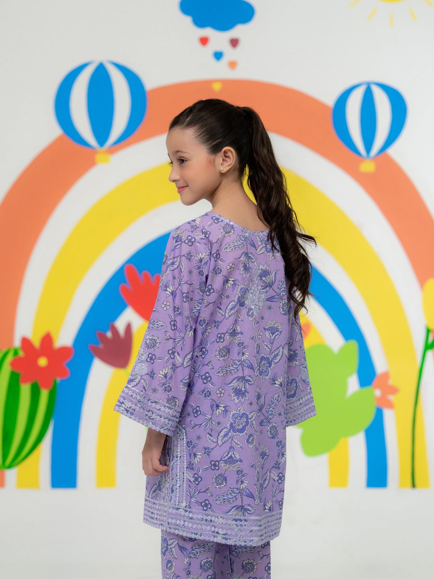 (Kids) - 2 Piece Digital Printed Lawn Suit Fkd-080