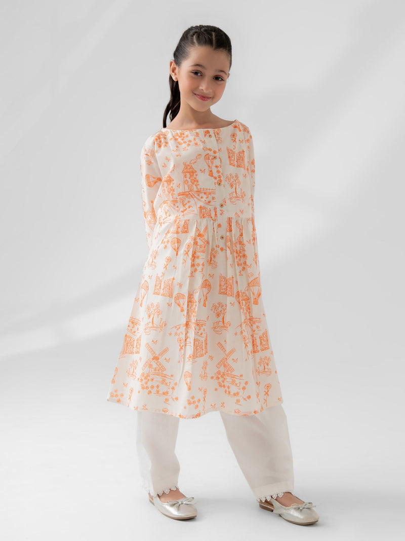 (Kids) Printed Cambric Shirt KD-0038
