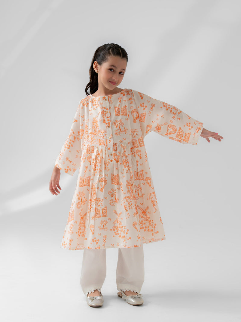 (Kids) Printed Cambric Shirt KD-0038