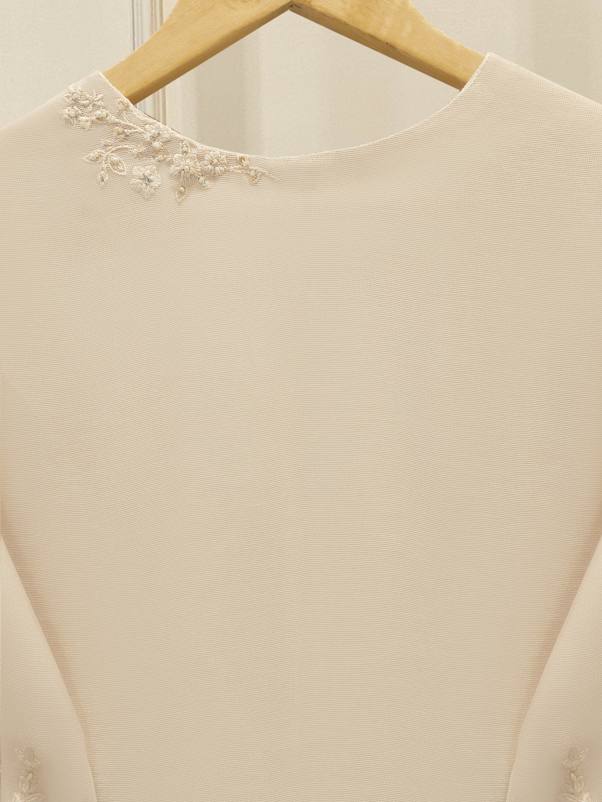 2 Piece - Pure Embroidered Cotton Net Suit S112453