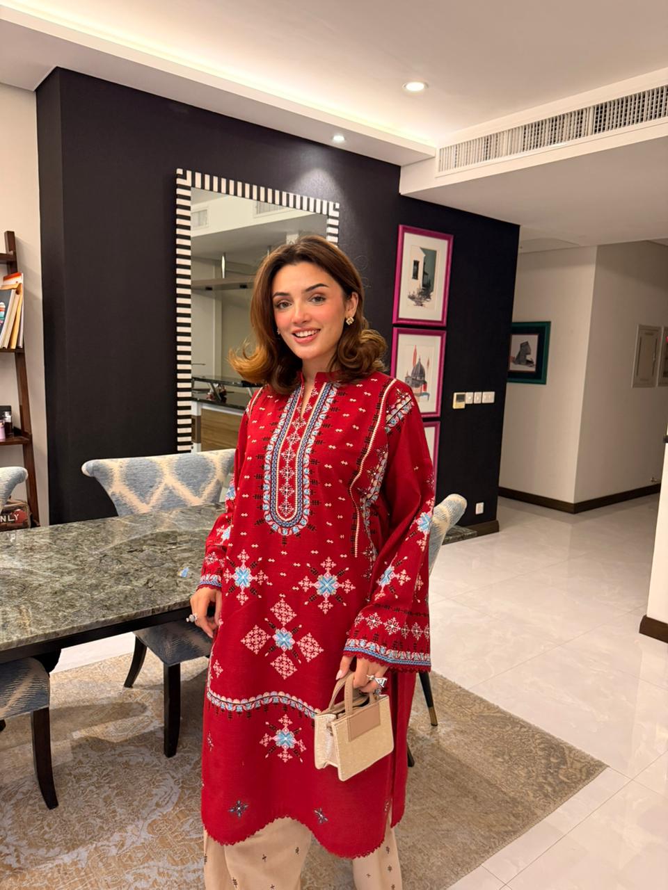 Gul-e-Sozan - Maroon Embroidered Suit