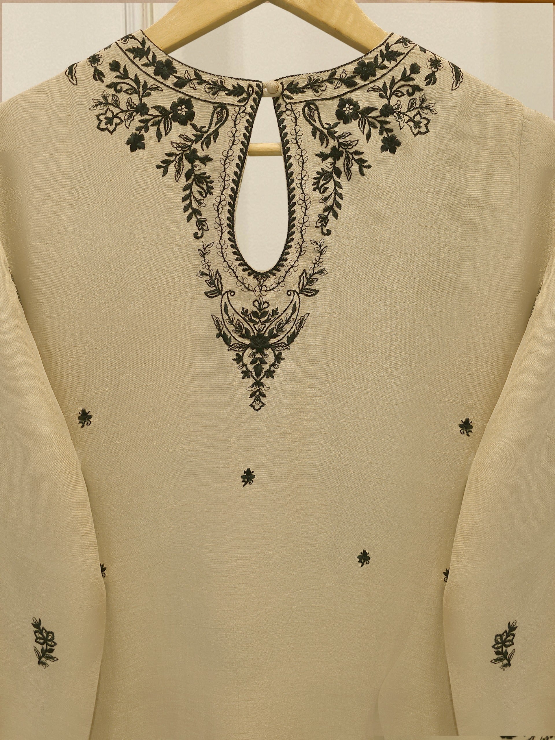 2 Piece- Pure Korean Silk Embroidered Suit S112971