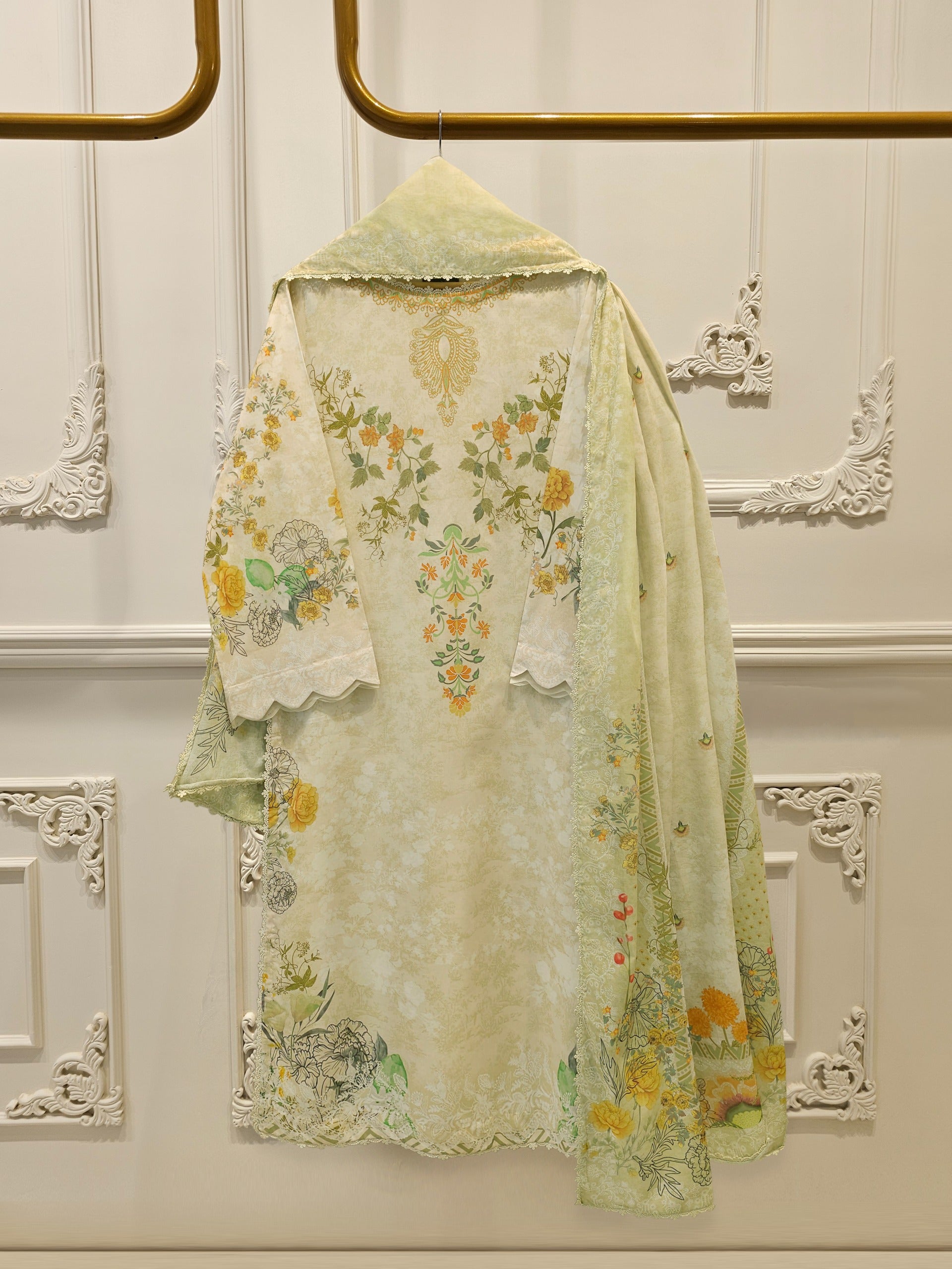 3 Piece - Digital Printed Embroidered Cambric Suit S112987