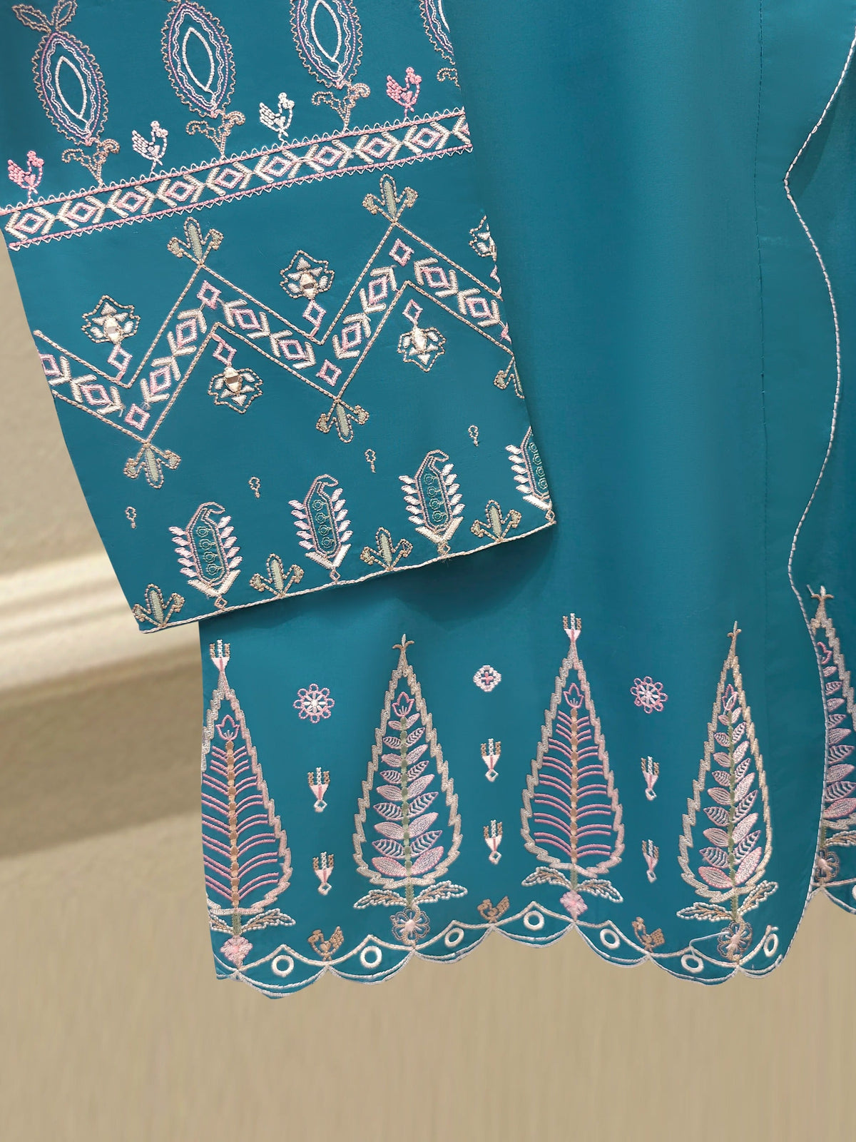 2 Piece - Embroidered Cambric Suit WS00224