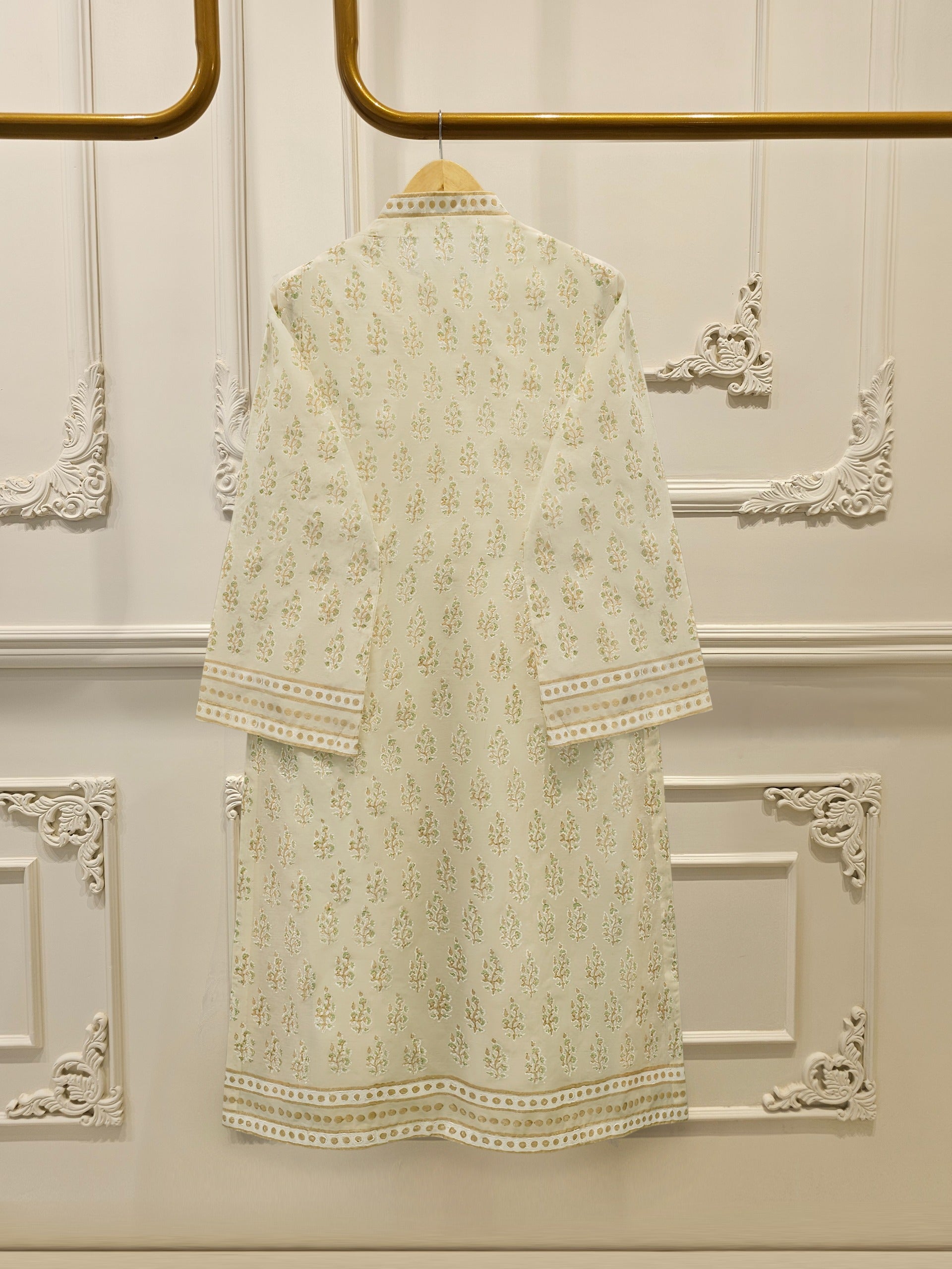 3 Piece - Hand Block Printed Kora Cotton Suit  S113075