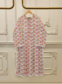 Digital Printed Embroidered Cambric Shirt S113070