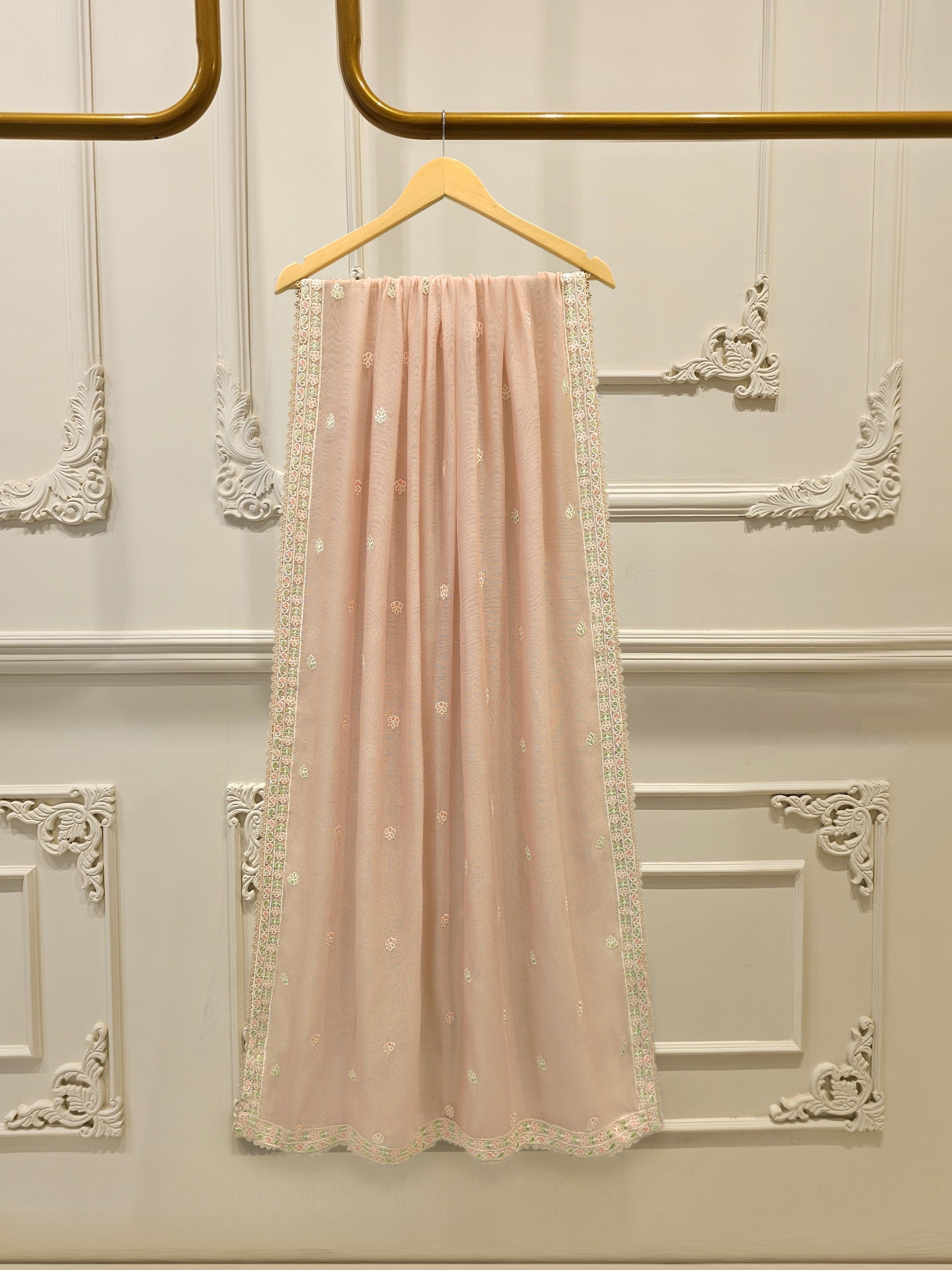 3 Piece - Pure Embroidered Cotton Net Suit S113171