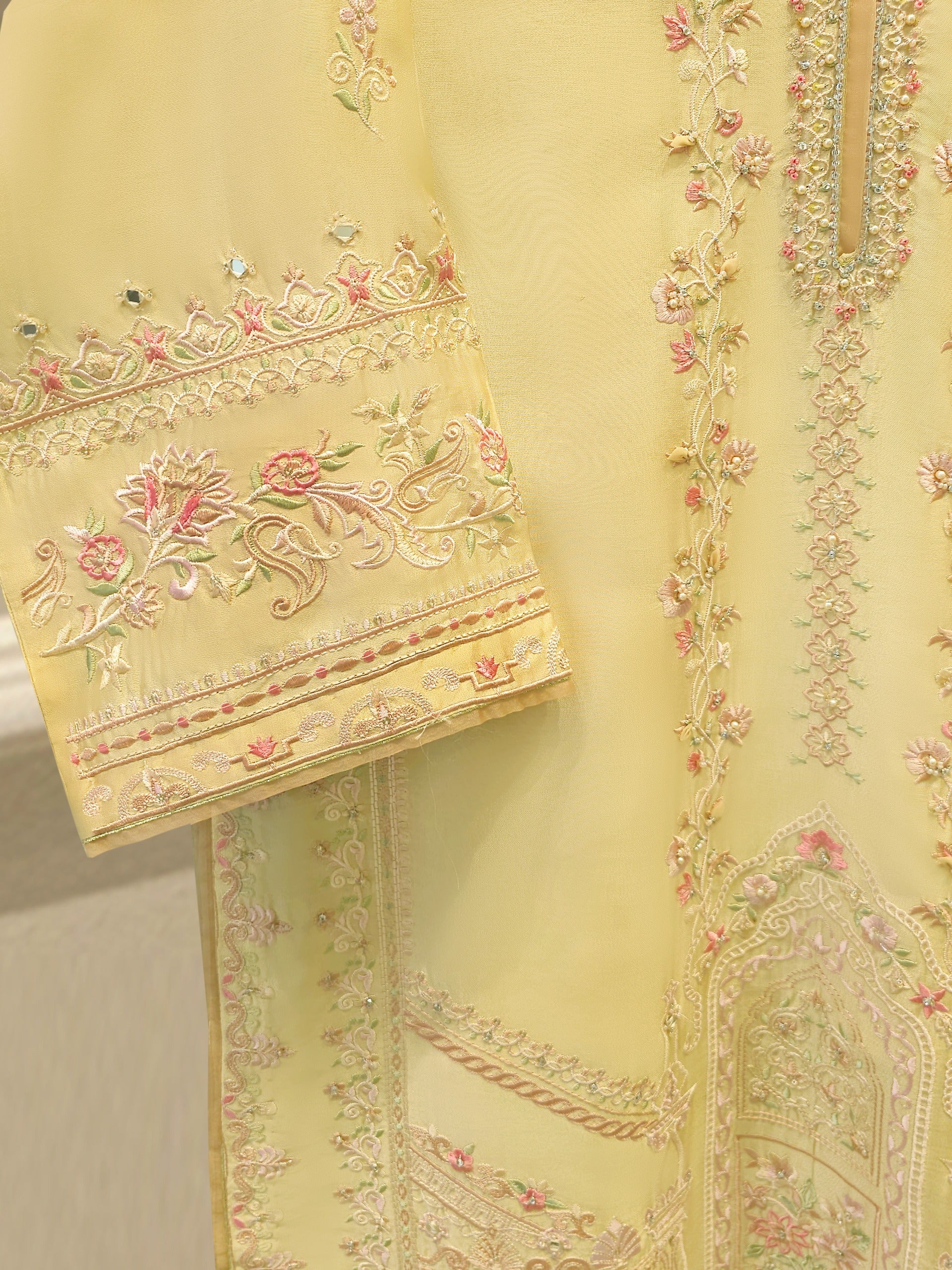 2 Piece- Pure Sheesha Silk Embroidered Suit S113223