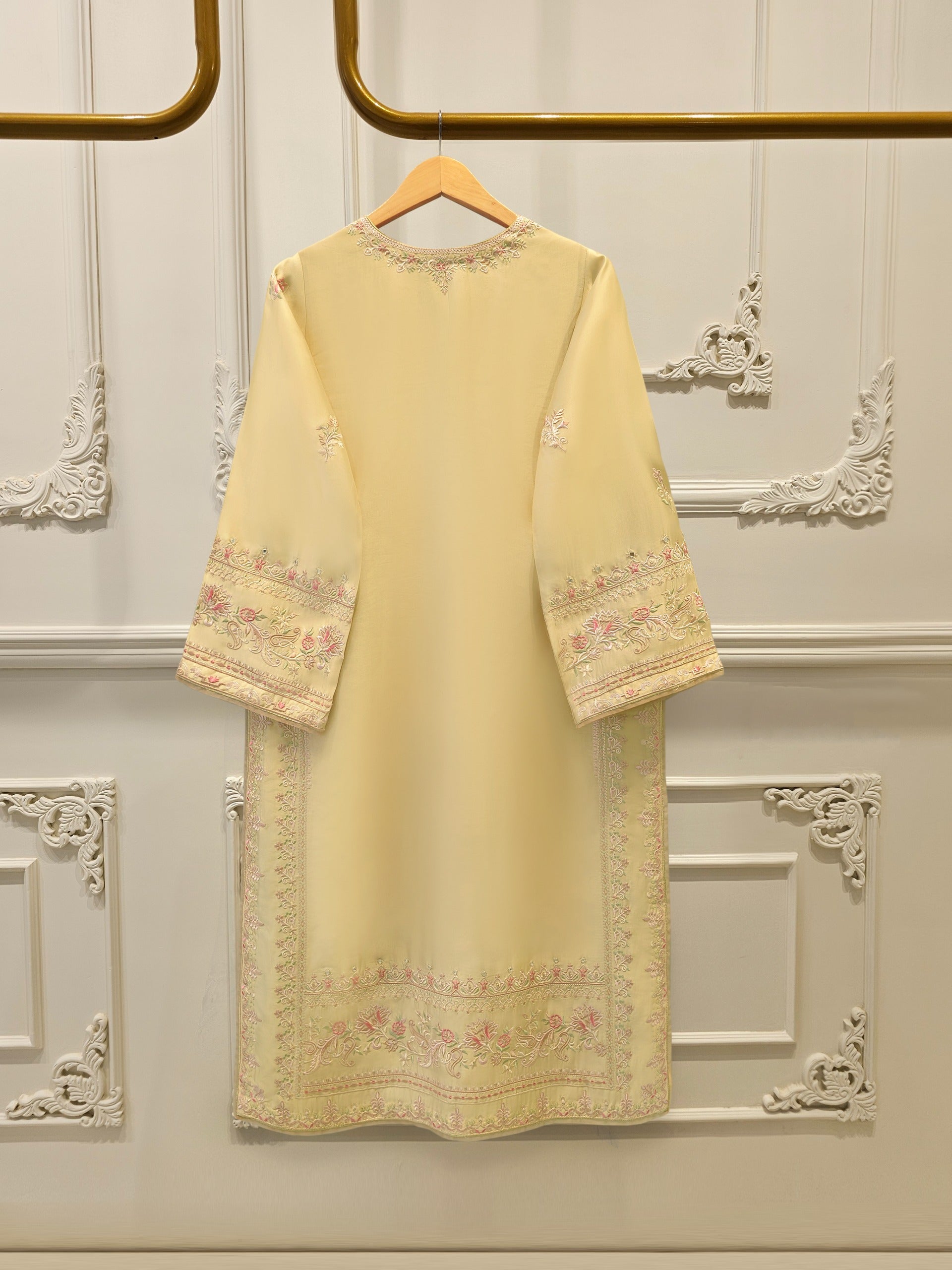 2 Piece- Pure Sheesha Silk Embroidered Suit S113223