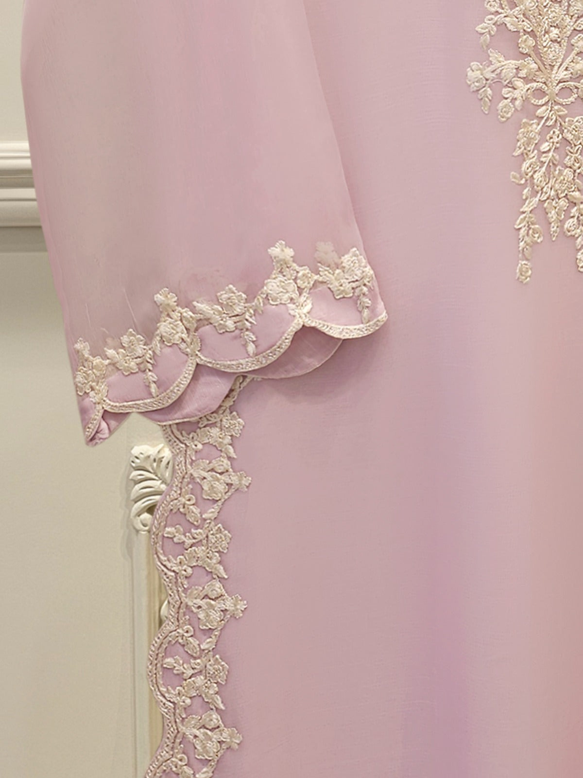 2 Piece - Pure Chiffon Embroidered Suit S112482