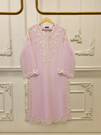 2 Piece - Pure Chiffon Embroidered Suit S112482