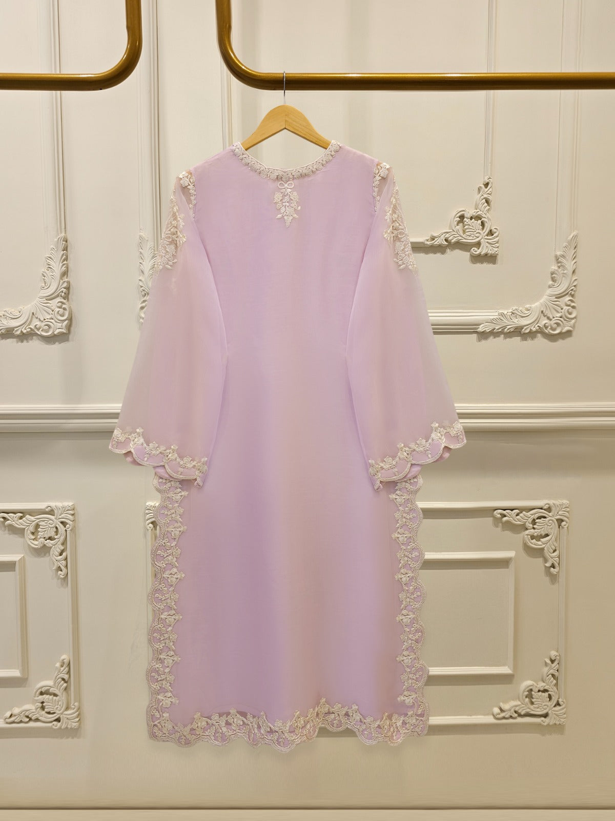 2 Piece - Pure Chiffon Embroidered Suit S112482