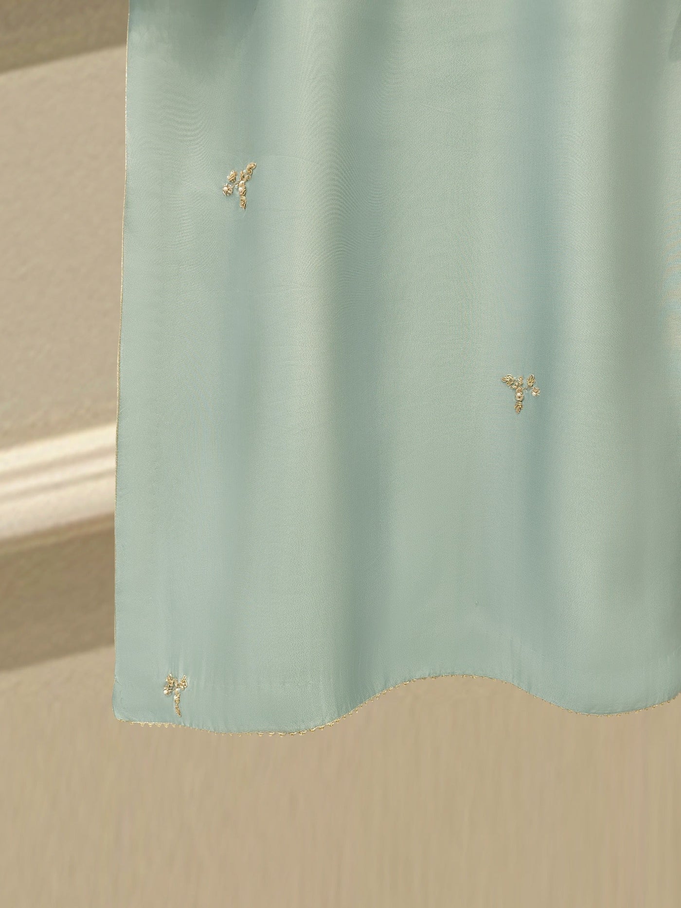 Pure Embroidered Sheesha Silk Shirt S113843