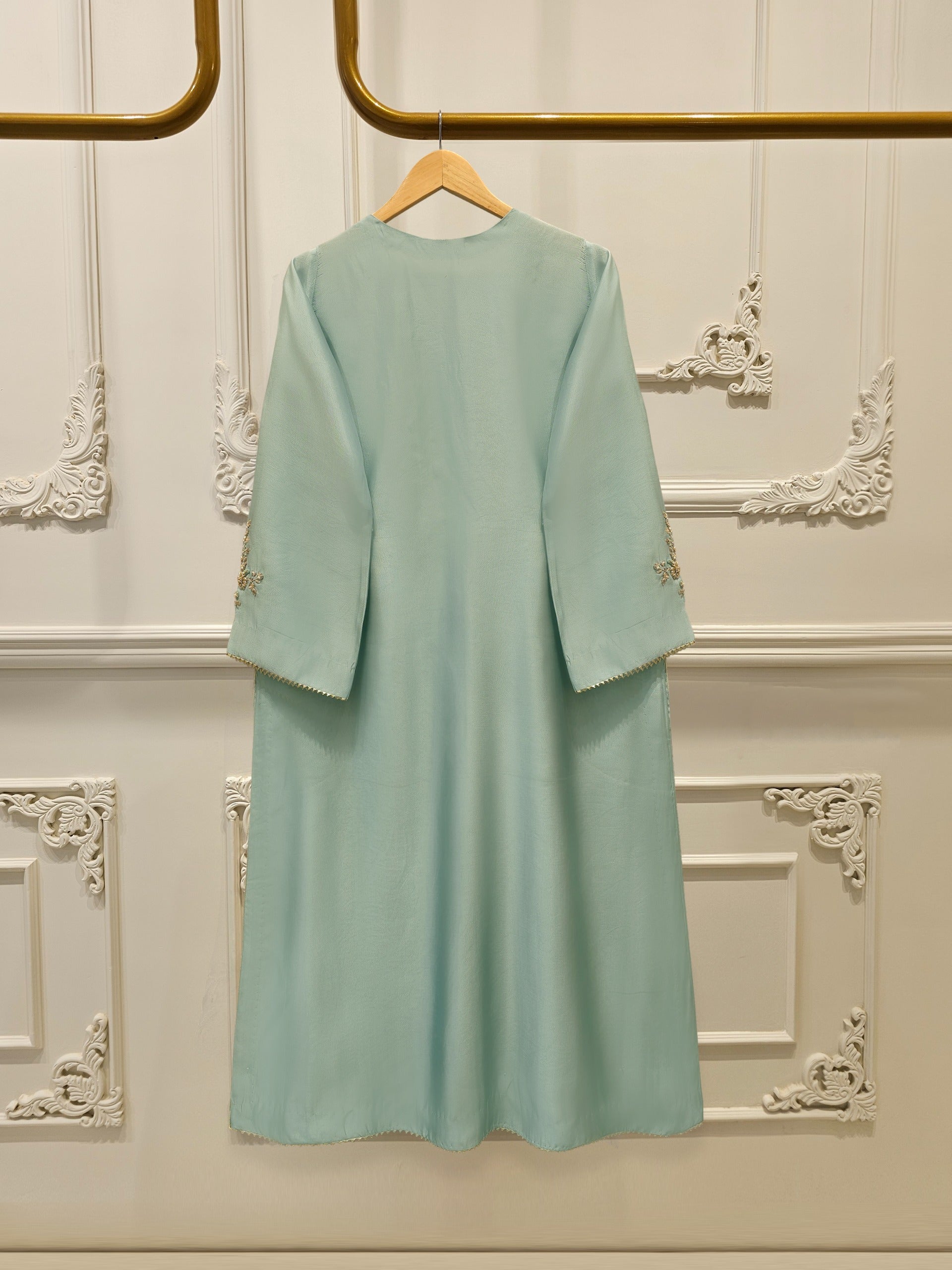 3 Piece Embroidered Shimmer Silk Suit