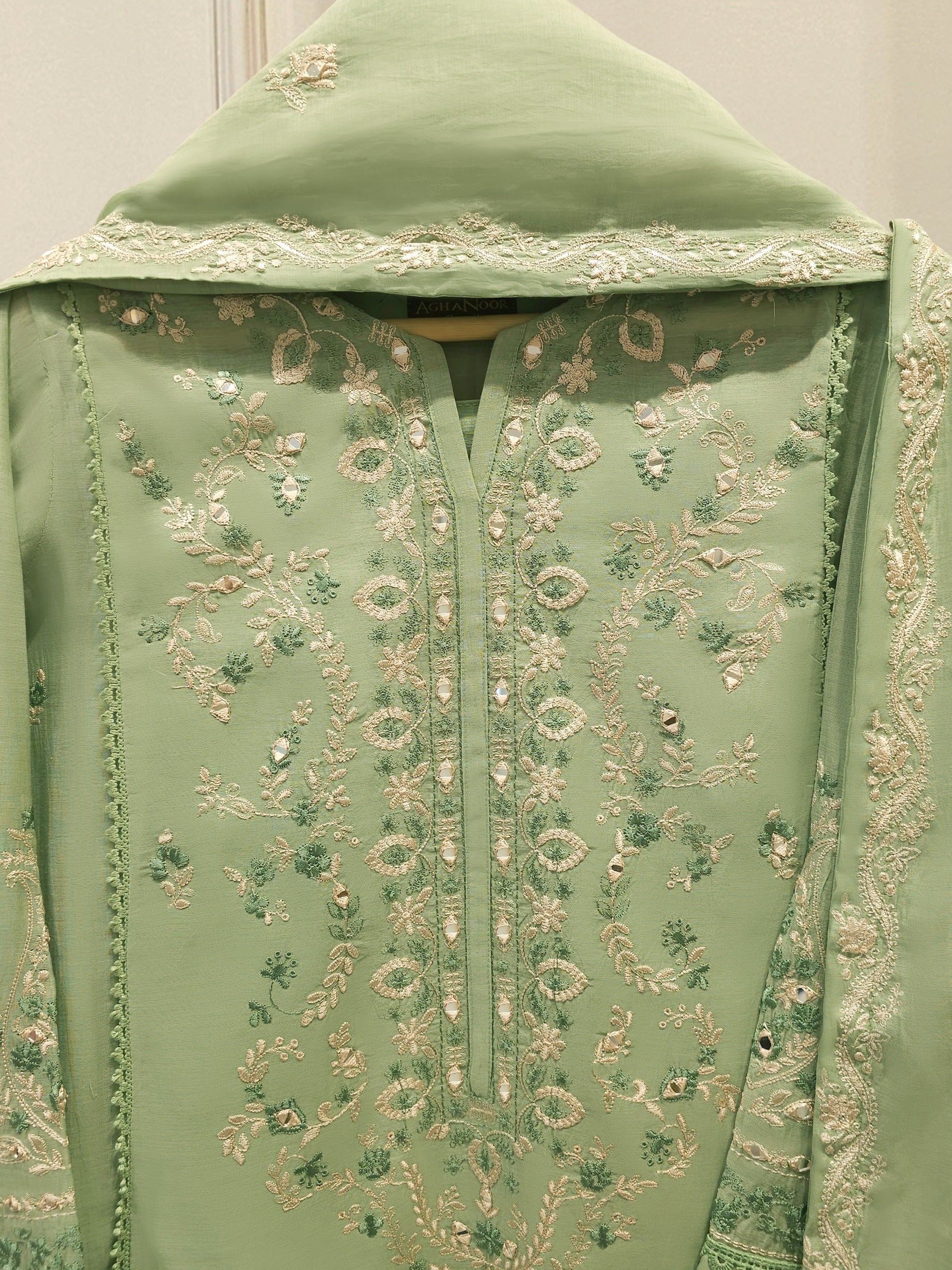 2 Piece - Embroidered Kora Cotton Suit  S113893