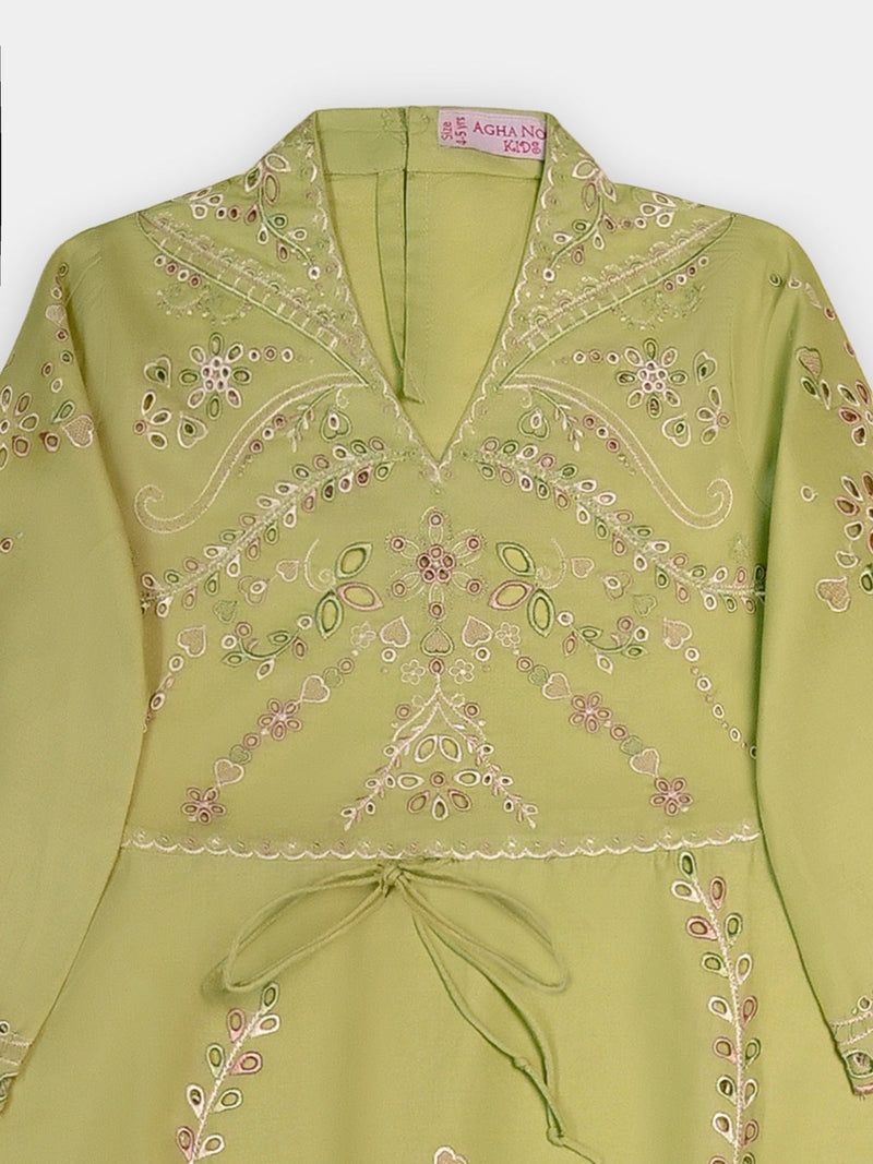(Kid)  Embroidered Cambric Suit WS010B