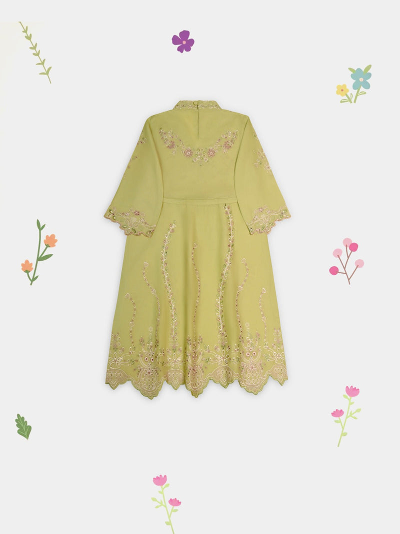 (Kid)  Embroidered Cambric Suit WS010B