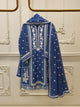 3 Piece Pure Embroidered Cotton Net Suit S113912