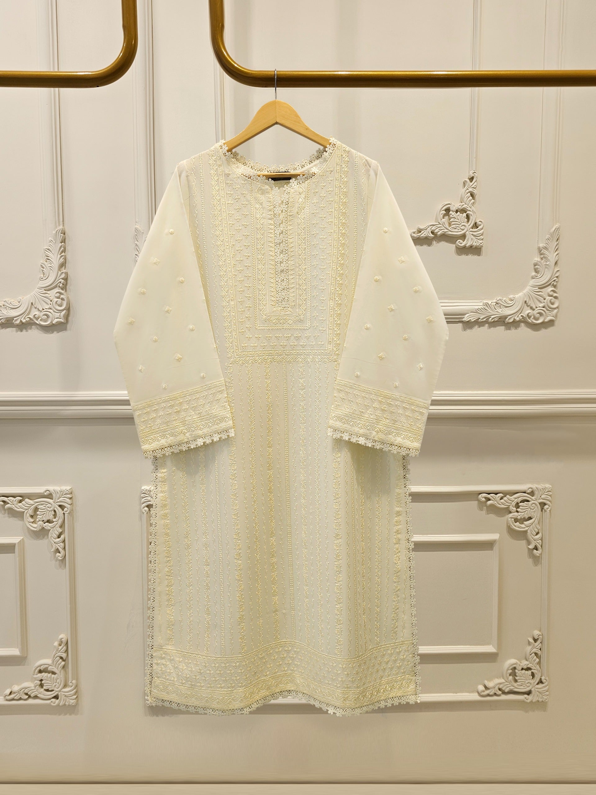 2 Piece - Embroidered Cotton Suit S113761