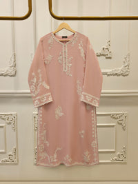 2 Piece - Pure Embroidered Cotton Net Suit S114153