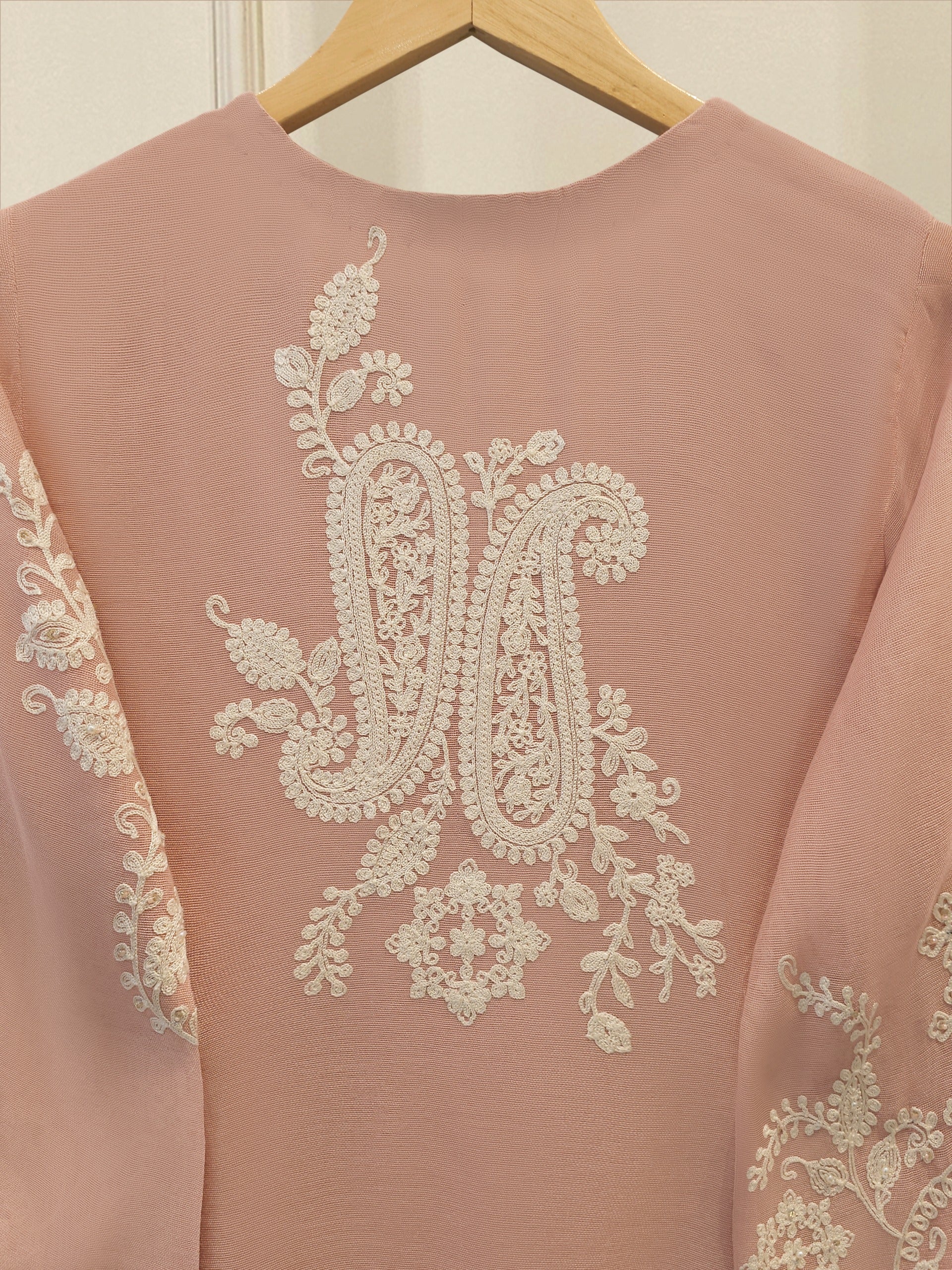 2 Piece - Pure Embroidered Cotton Net Suit S114153