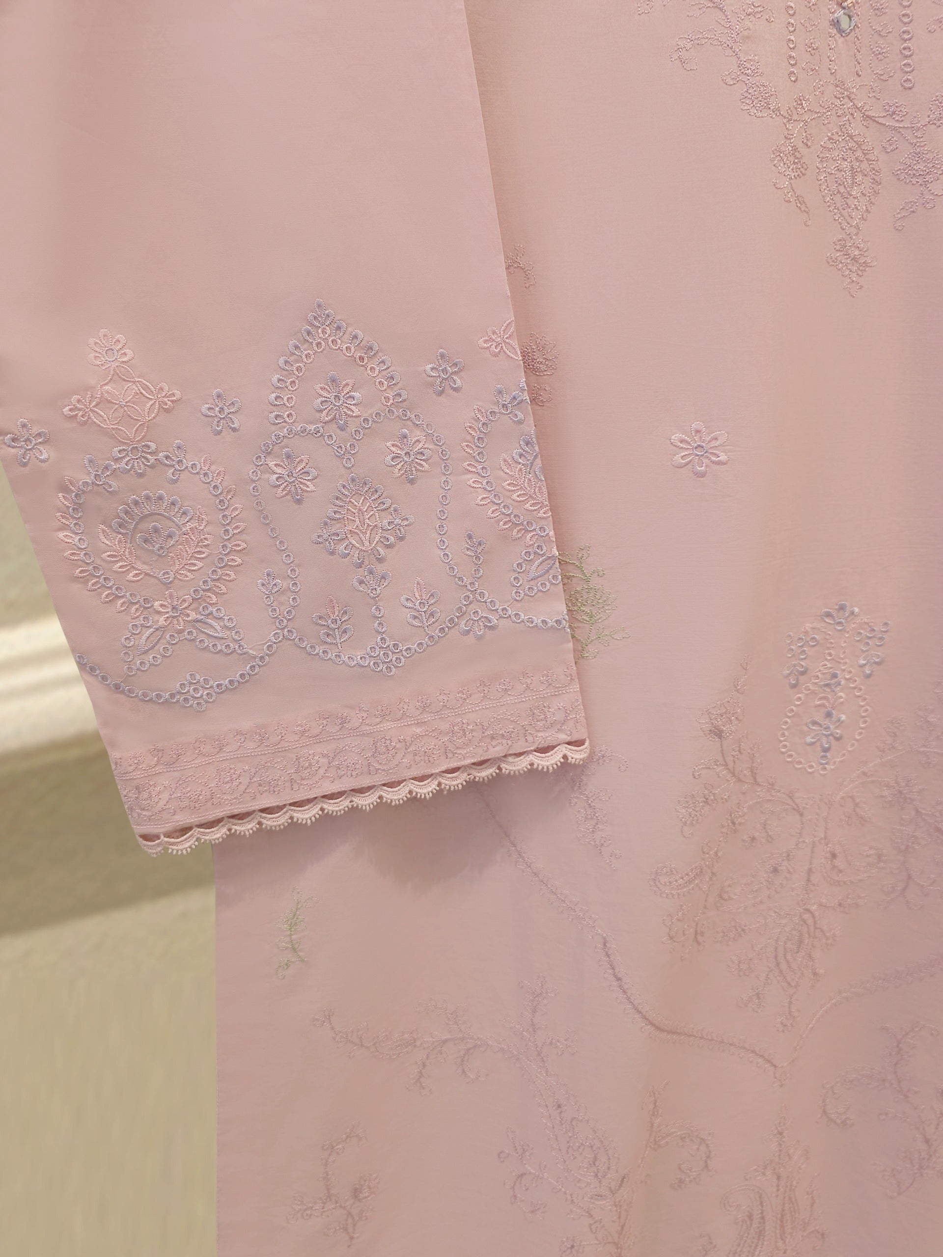 2 Piece - Embroidered Cambric Suit S114139