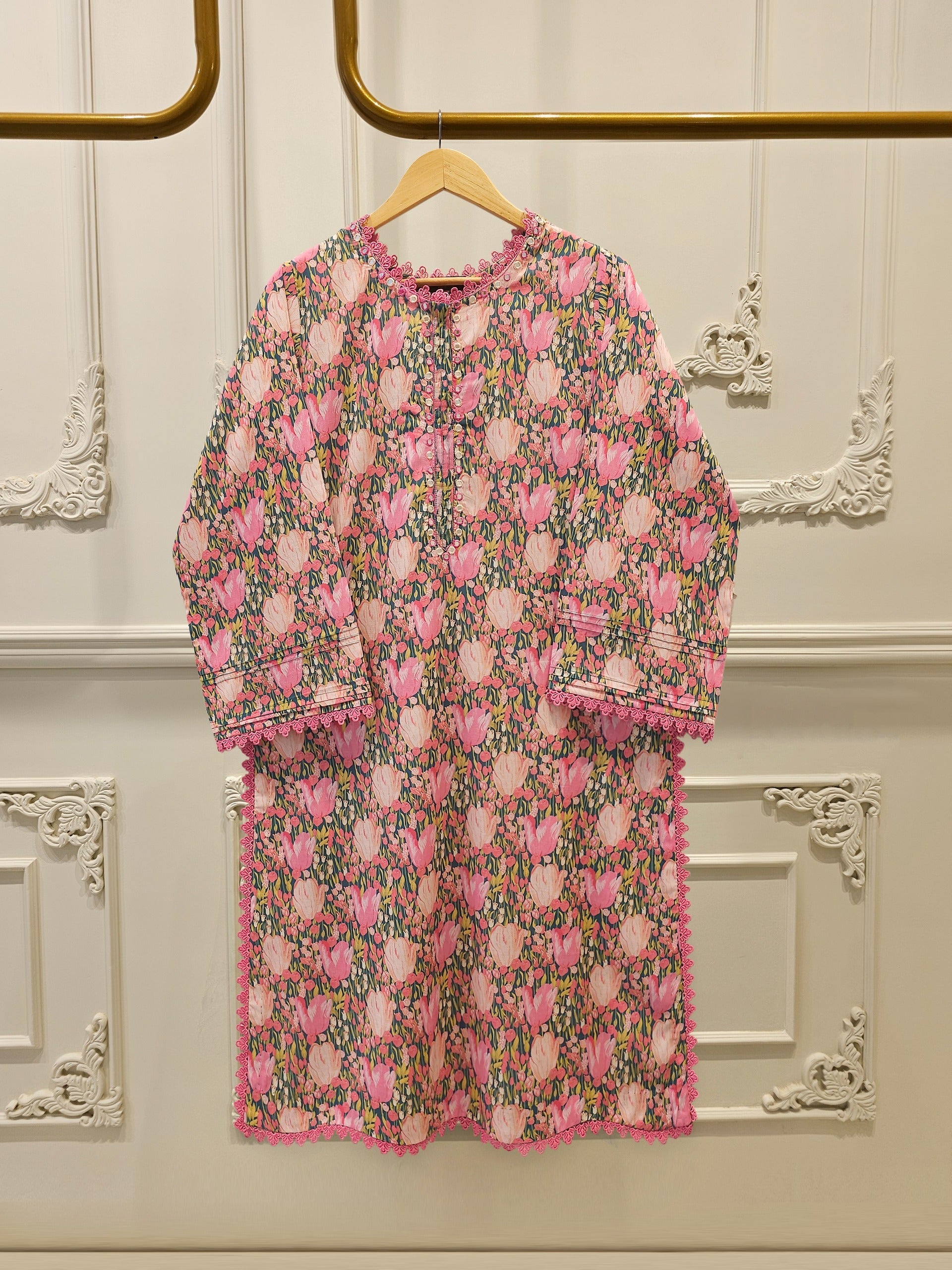 Digital Printed  Cambric Shirt S114152