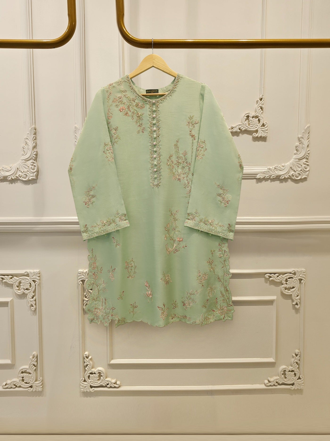 2 Piece - Pure Koren Silk Embroidered Suit S114174