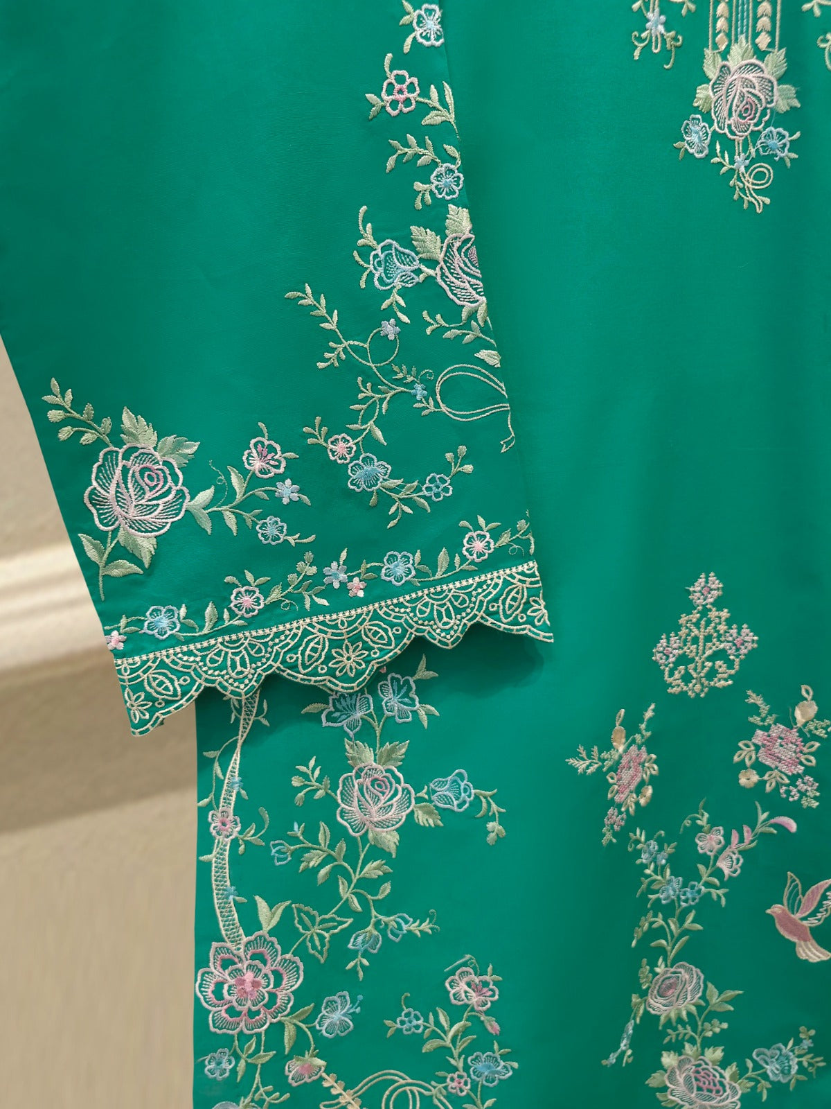 2 Piece - Embroidered Cambric Suit S114181