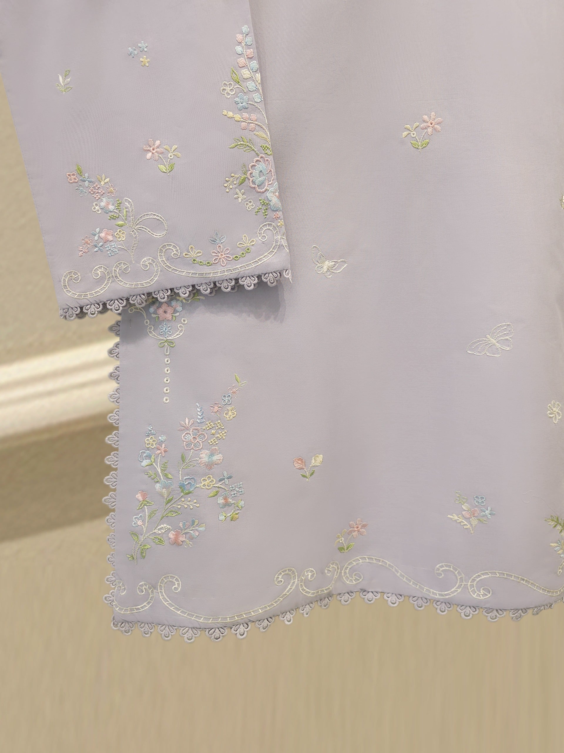 2 Piece - Embroidered Cambric Suit S114180