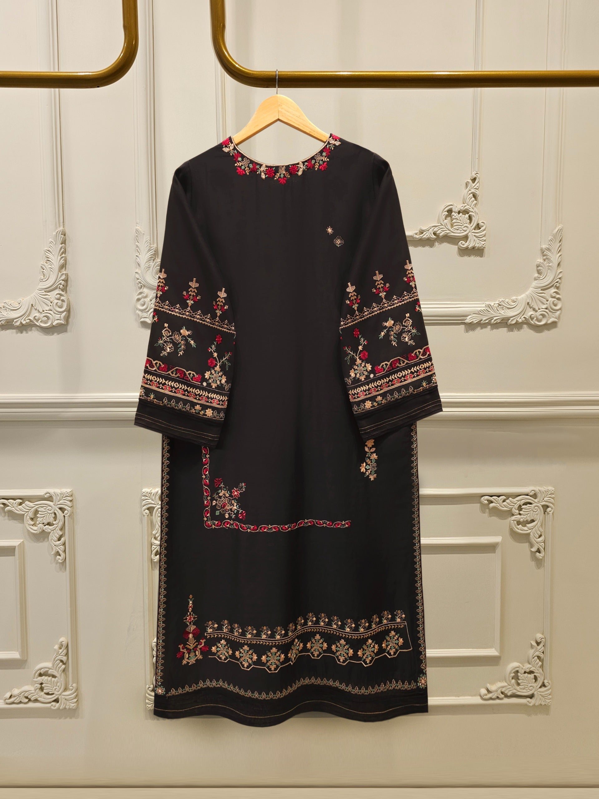 2 Piece - Embroidered Kora  Cotton Suit S114247