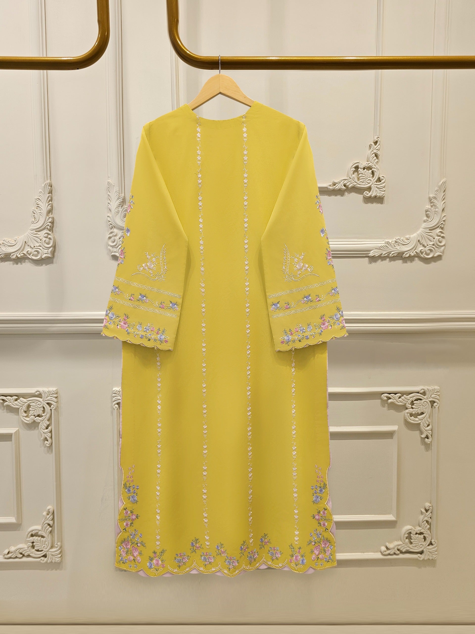 2 Piece - Embroidered Cambric Suit S114252
