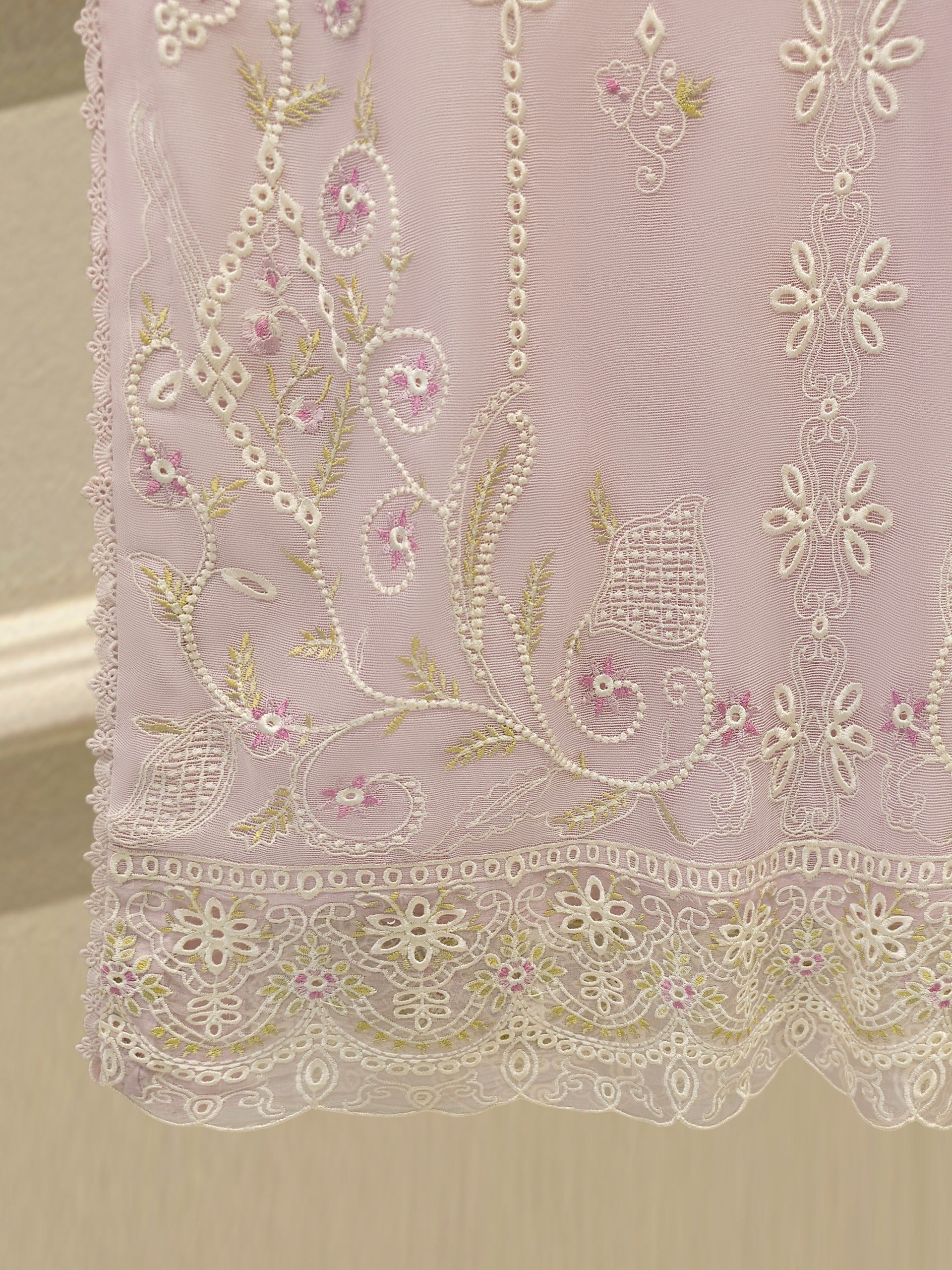3 Piece - Pure Embroidered Cotton Net Suit S114258