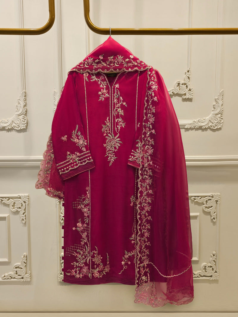 3 Piece - Pure Khaddi Silk Embroidered S114506
