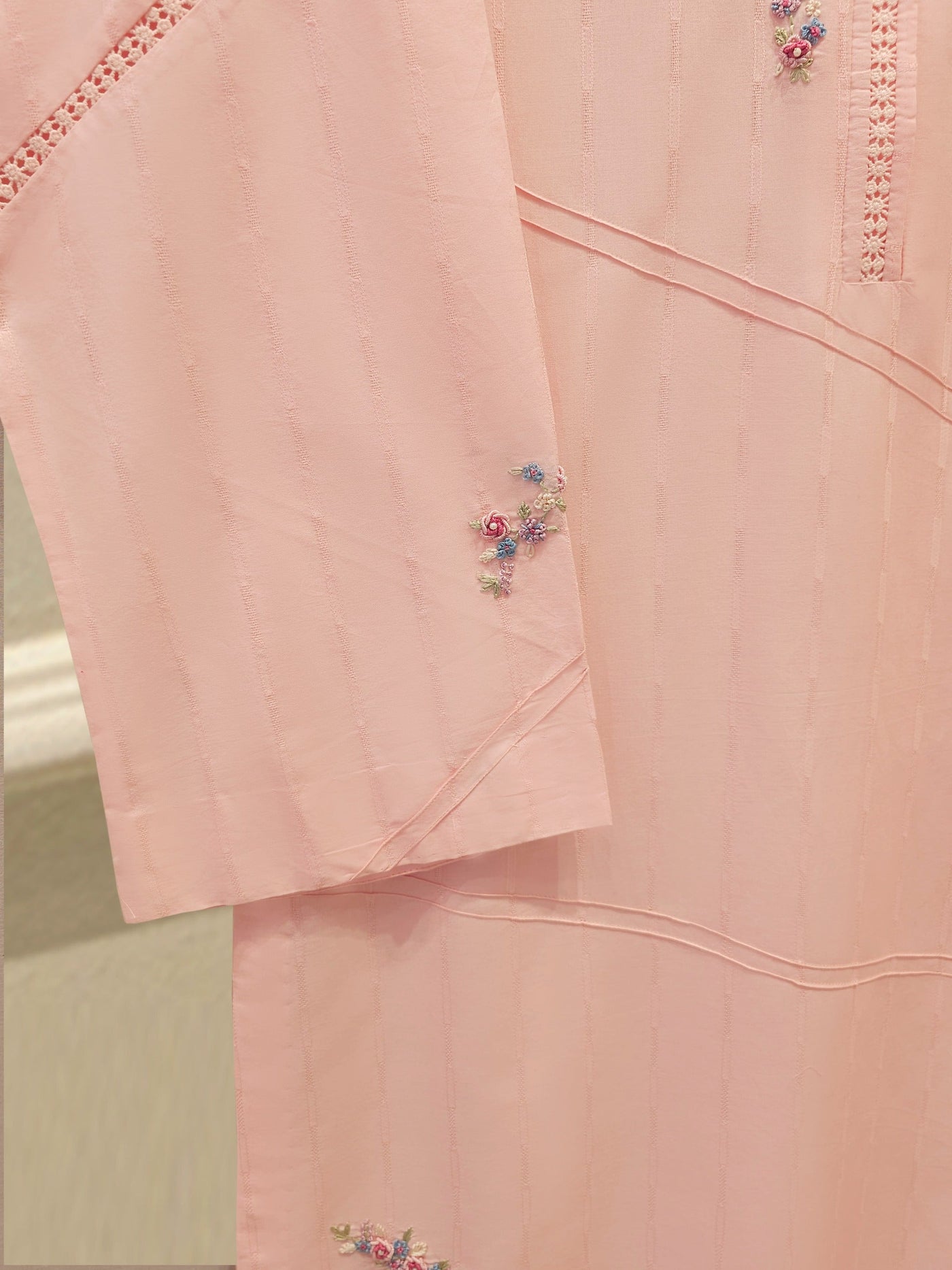 2 Piece - Embroidered Cambric Suit S114359