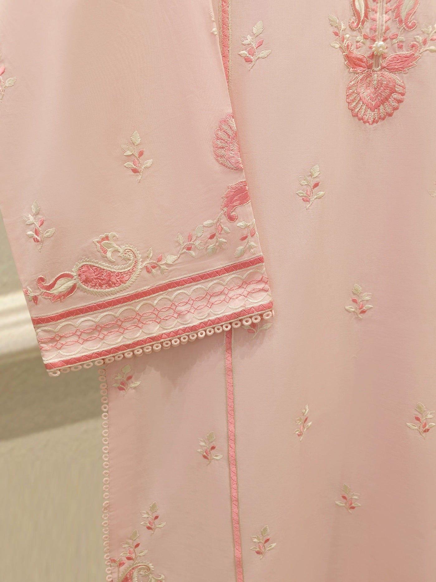 2 Piece - Embroidered Cambric Suit S114358